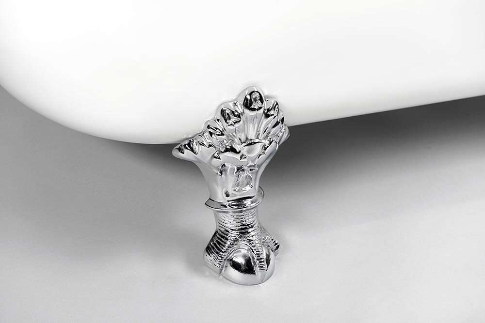 FOXTROT volně stojící vana 170x75x64cm, nohy chrom mat, bílá